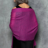 lightweight cashmere shawl in hot pink