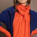 Cashmere scarf in orange