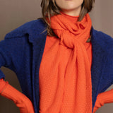 Cashmere scarf in orange