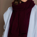 cashmere scarf in burgundy