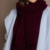 cashmere scarf in burgundy