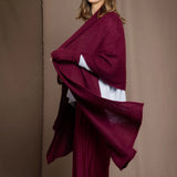 Cashmere Wrap Shawl in Burgundy