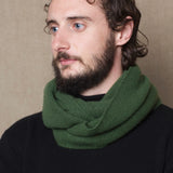 Luxury Cashmere Snood Scarf in Green