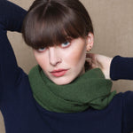 cashmere snood in green