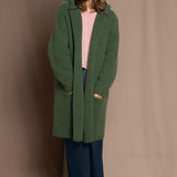 Moss Hooded Cardi Coat | Fern