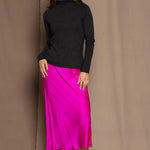 Pure Silk Skirt in Bright Pink