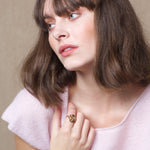 100% Cashmere Tee in Pale Pink