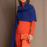 Cashmere Wrap Shawl in Bright Blue