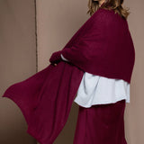 Cashmere Wrap Shawl in Wine Colour