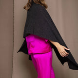 cashmere wrap in dark grey