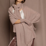 Cashmere Wrap Shawl in Dusty Pink