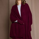 Cashmere Wrap Shawl in Berry Colour