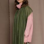 lightweight cashmere shawl in green