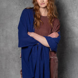 Luxury Cashmere Large Wrap Scarf in Bright Blue
