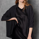 luxury large cashmere wrap in sparkly black