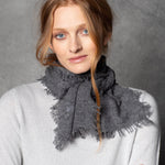small cashmere scarf in dark grey