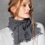 small cashmere scarf in dark grey