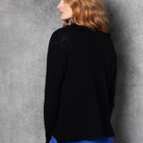 Cashmere Cardigan Sweater in black