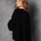 cropped luxury cashmere sweater in black