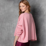cropped luxury cashmere sweater in pink