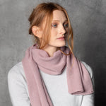 small cashmere scarf in dusty pink