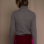 luxury cashmere turtleneck sweater in taupe