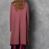 Long Cashmere Cardigan in Rust