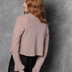dusty pink cashmere cardigan
