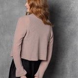 dusty pink cashmere cardigan