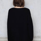 Luxury Cashmere Knit Cardigan in Black