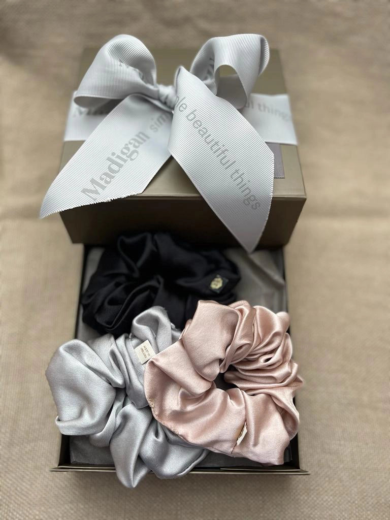 Luxury Silk Hair Scrunchies Gift Set
