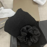 luxury cashmere scarf and silk hair scrunchie gift set