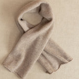 a small beige cashmere scarf 
