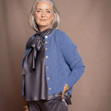 Mary Jane Cashmere Cardigan | Soft Denim