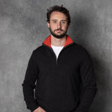 Men's Zip Cashmere Sweater