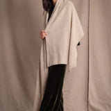 Moss Cashmere Blanket Wrap | Oyster