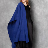 luxury large cashmere wrap in bright blue