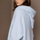Moss Hooded Cardi Coat | Porcelain Blue