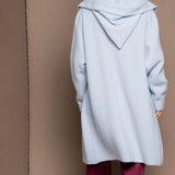 Moss Hooded Cardi Coat | Porcelain Blue