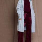 Moss Hooded Cardi Coat | Porcelain Blue
