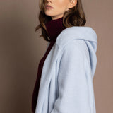 Moss Hooded Cardi Coat | Porcelain Blue