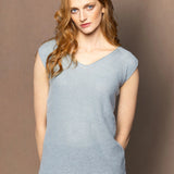 cashmere tee sweater in light blue