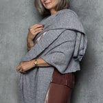 Large Cashmere Wrap in Grey