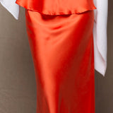 Síoda Asymmetrical Silk Skirt | Orange