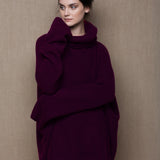 Oversized Cashmere Sweater in Maroon