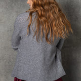 Cashmere Lace Cardigan in grey