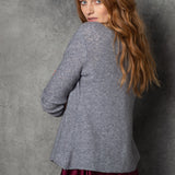 Cashmere Lace Cardigan in grey
