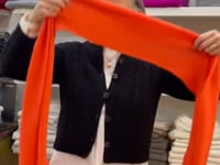 luxury cashmere scarf in orange