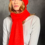luxury cashmere scarf in orange video