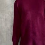 Oversized Cashmere Turtleneck Sweater in Bordeaux Video